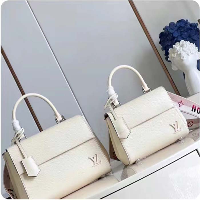 Louis Vuitton LV Women Cluny Mini Quartz White Epi Grained Cowhide Leather