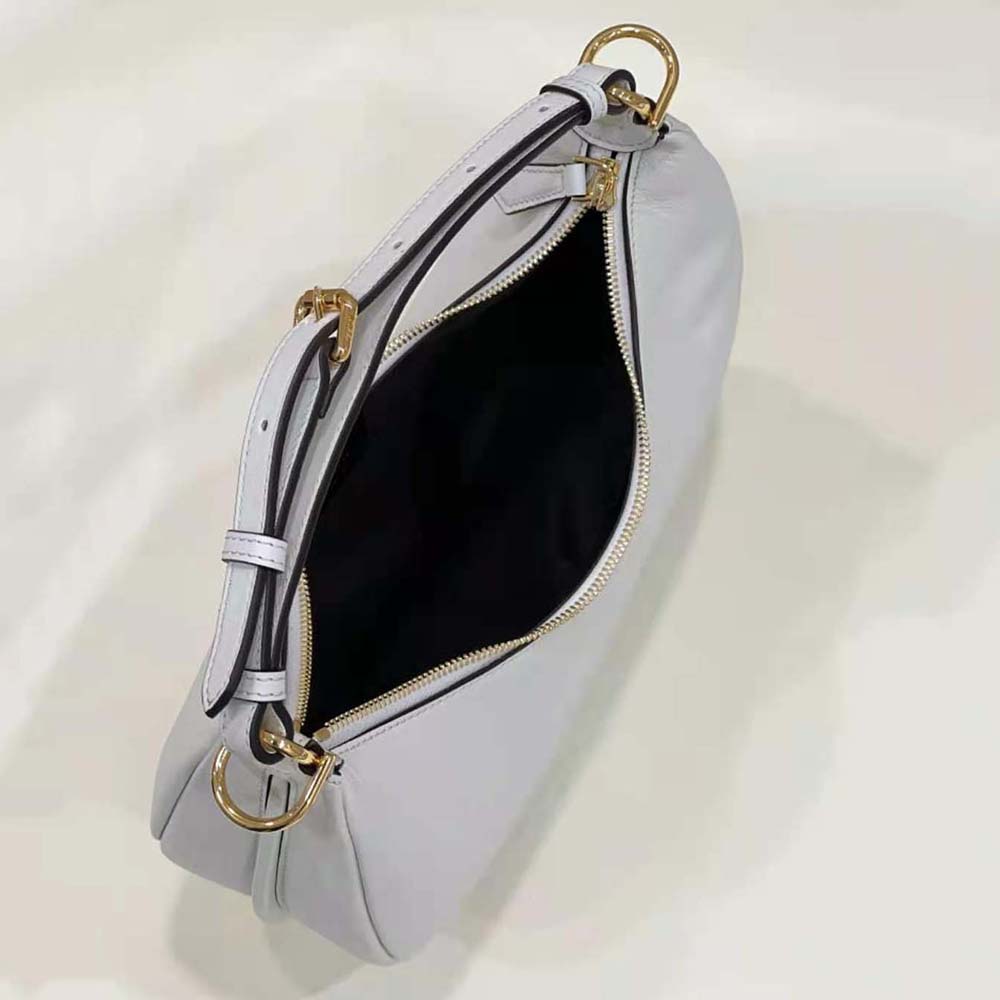 Fendi Women Fendigraphy Small White Leather Bag