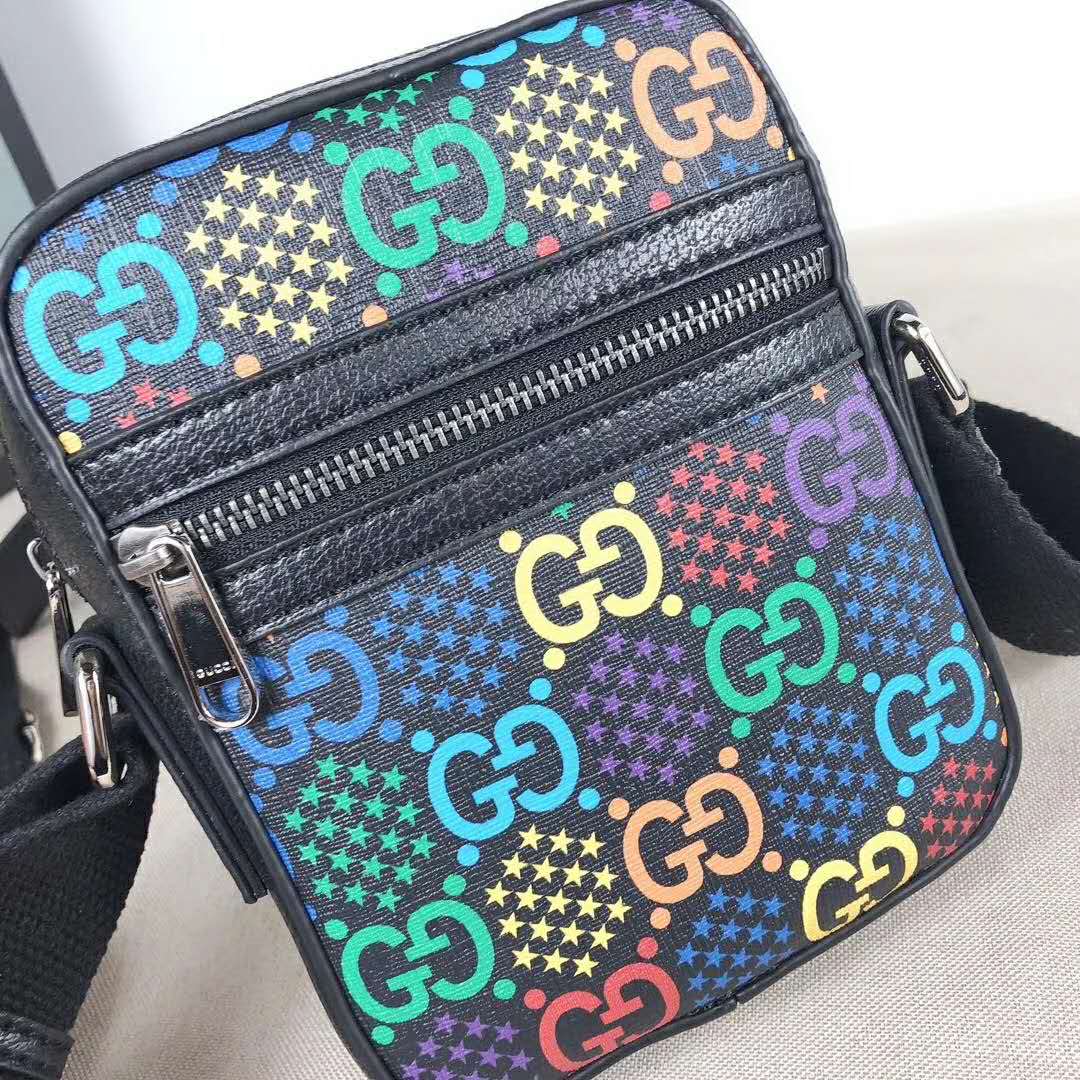 Gucci GG Unisex GG Psychedelic Shoulder Bag Psychedelic Supreme Canvas