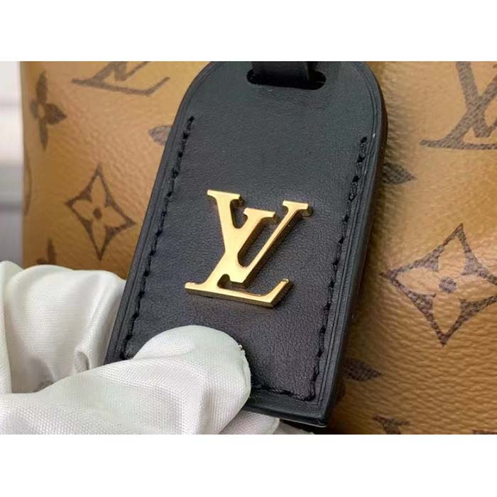 Louis Vuitton LV Women Atlantis BB Monogram Reverse Coated Canvas Cowhide Leather