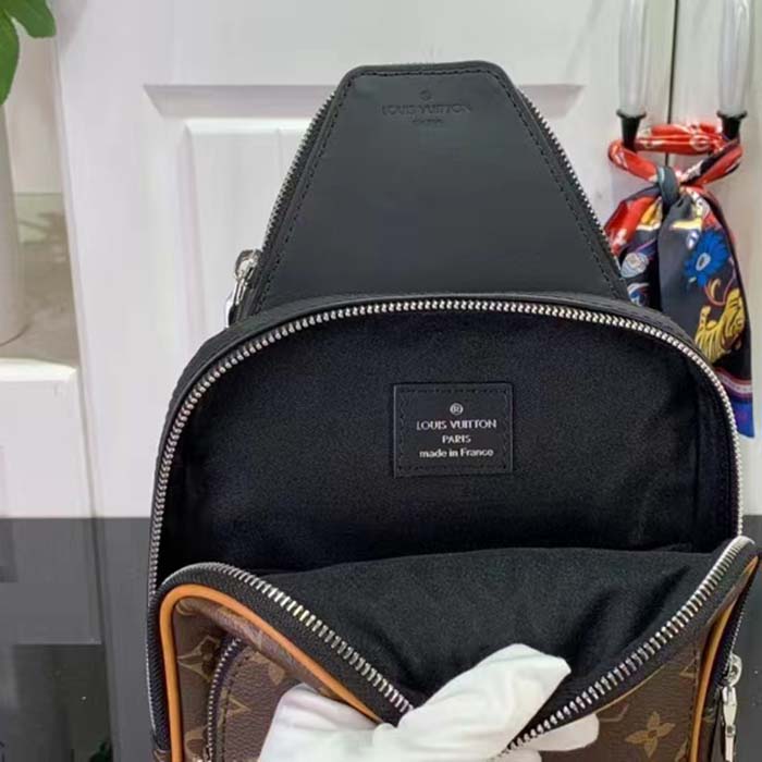 Louis Vuitton LV Unisex Avenue Slingbag NM Brown Monogram Macassar Coated Canvas