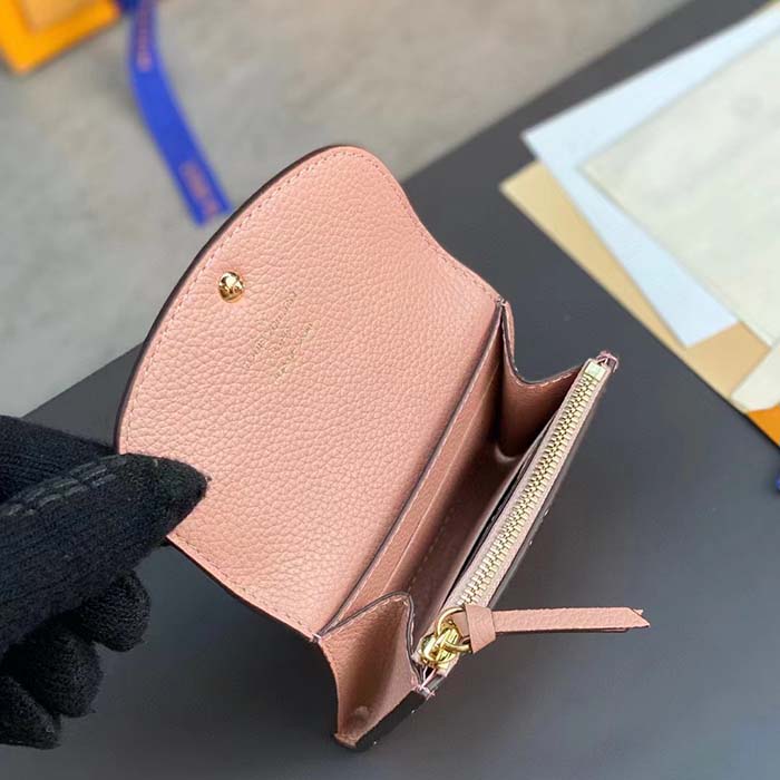 Louis Vuitton LV Unisex Rosalie Coin Purse Monogram Empreinte Embossed Supple Grained Cowhide Leather Pink