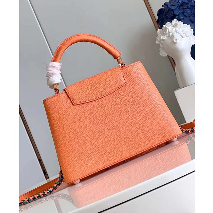 Louis Vuitton LV Women Capucines Mini Abricot Taurillon Leather Cowhide