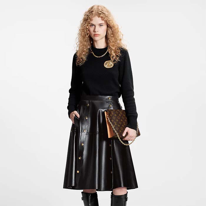 Louis Vuitton LV Women Toiletry Pouch On Chain Monogram Coated Canvas Cowhide