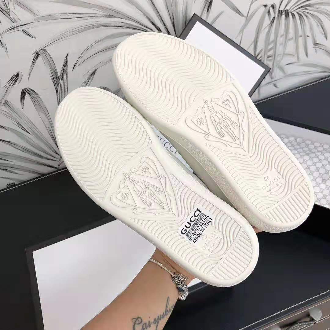 Gucci Unisex Ace Sneaker with Interlocking G-White