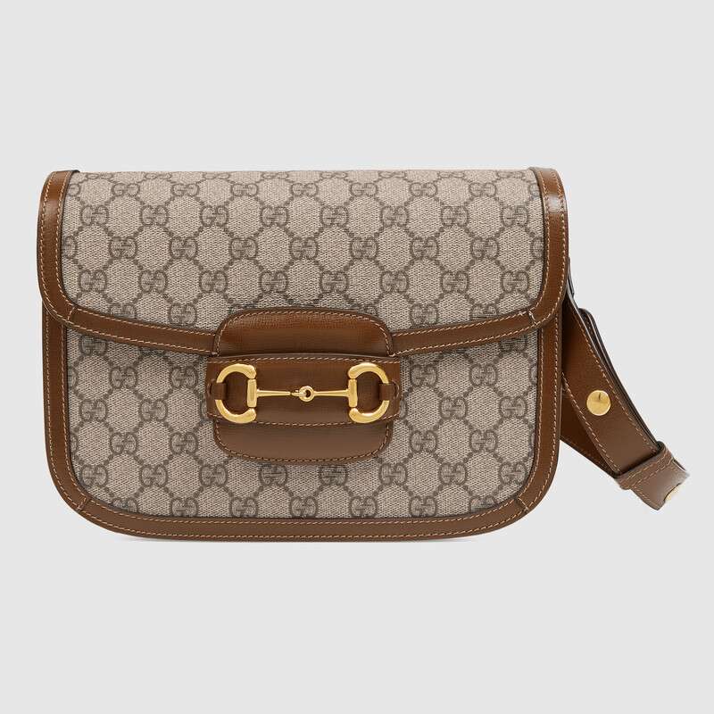 Gucci GG Women Gucci 1955 Horsebit Shoulder Bag in GG Supreme Canvas