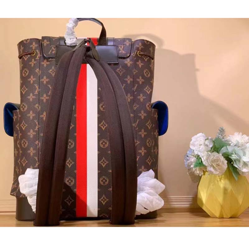Louis Vuitton LV Unisex Christopher MM Backpack Monogram Canvas Cowhide Leather