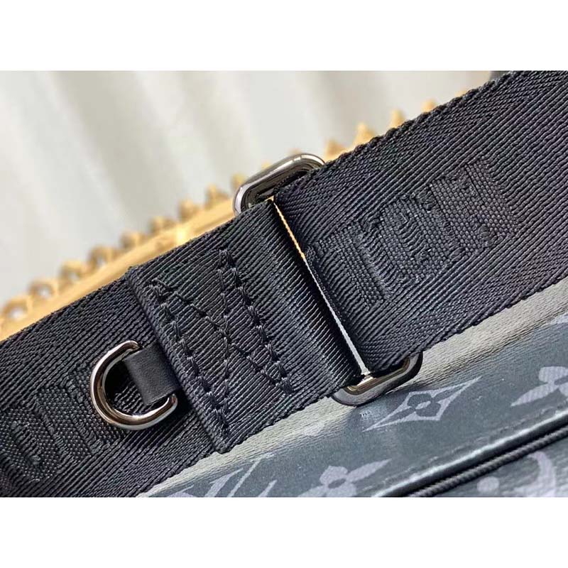 Louis Vuitton LV Men District PM Bag in Monogramme Eclipse Coated Canvas