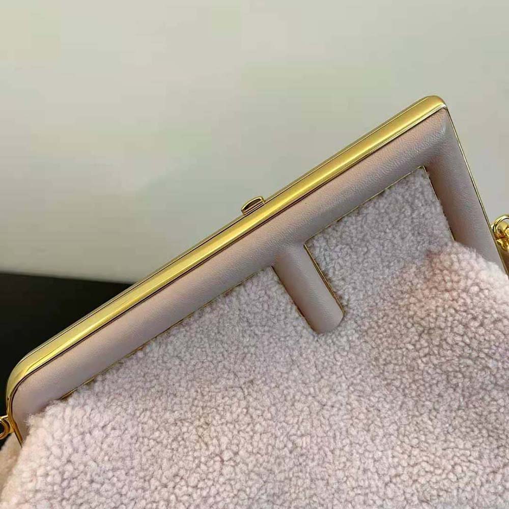 Fendi Women First Medium Pink Sheepskin Bag
