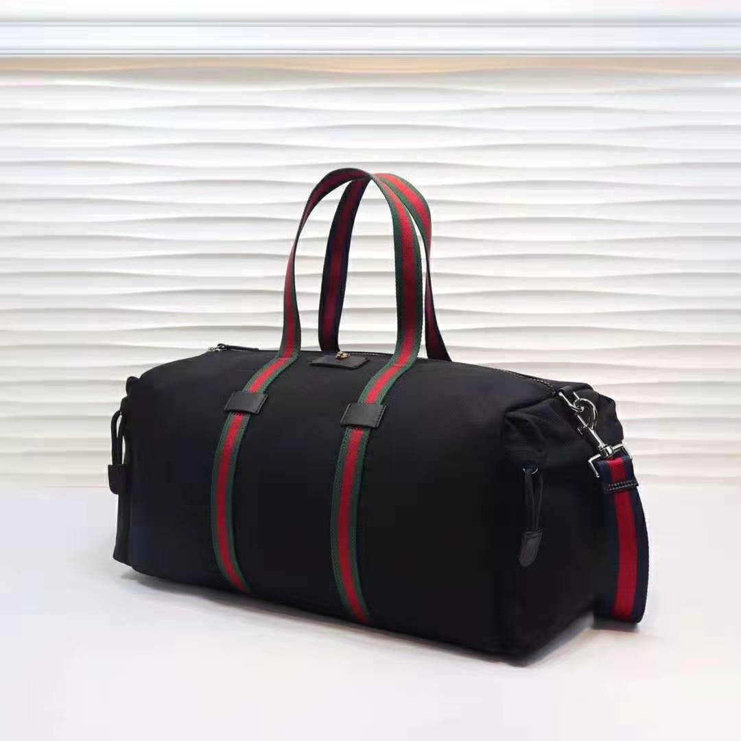Gucci GG Men Technical Canvas Duffle in Black Technical Canvas