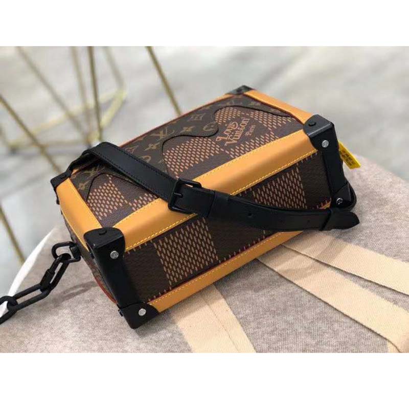 Louis Vuitton LV Unisex Soft Trunk Messenger Bag Giant Damier Ebene Canvas