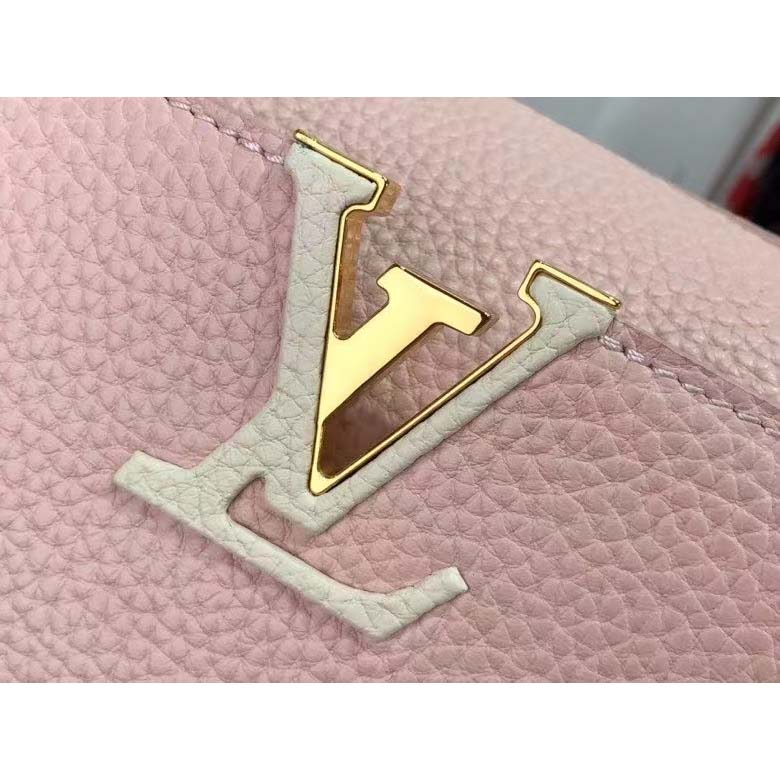Louis Vuitton LV Women Capucines BB Handbag Rose Jasmin Taurillon Leather