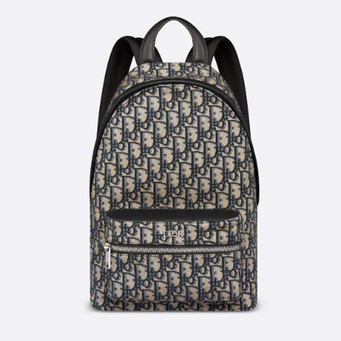 Dior Unisex CD Kid’s Mini Rider Sling Bag Beige Blue Dior Oblique Jacquard