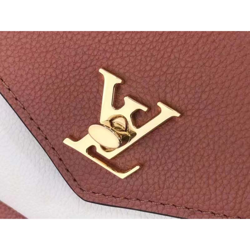 Louis Vuitton LV Women Mylockme Chain Pochette Châtaigne Brown Calf Leather