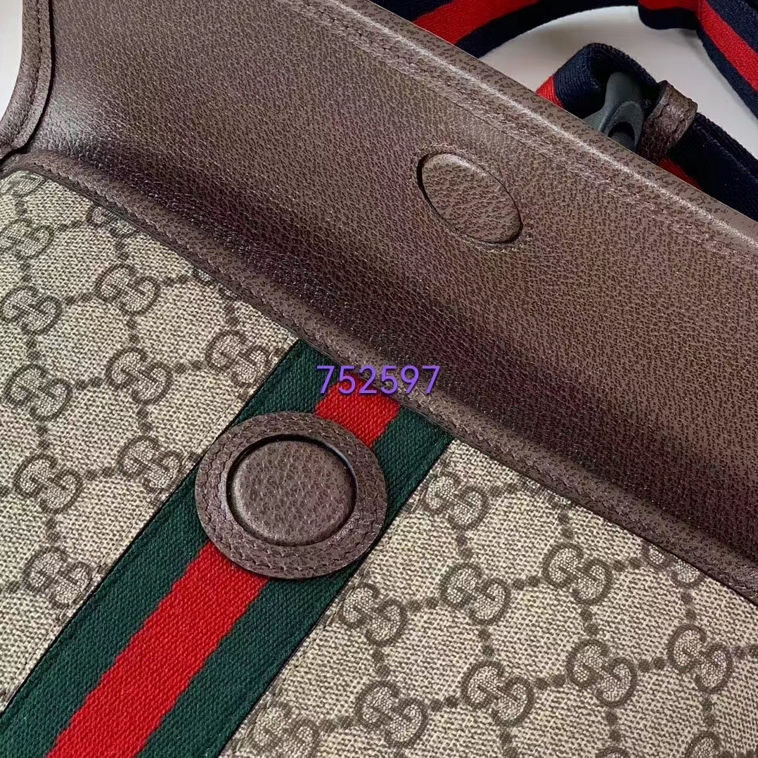 Gucci Unisex Ophidia GG Small Belt Bag Beige Ebony GG Supreme Canvas Double G