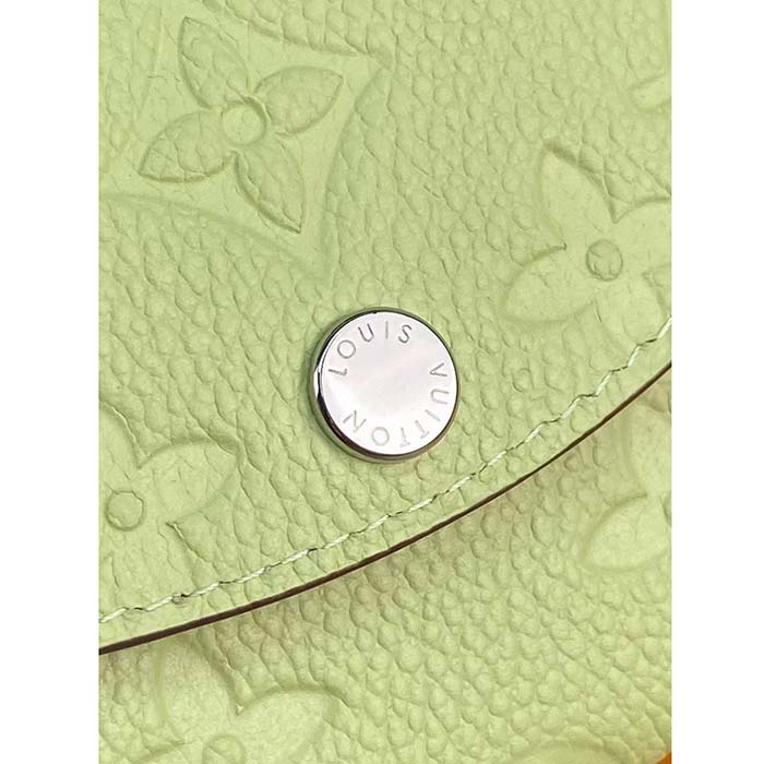 Louis Vuitton LV Unisex Rosalie Coin Purse Green Monogram Empreinte Embossed Supple Grained Cowhide Leather