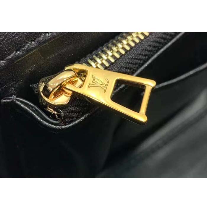 Louis Vuitton LV Women GO-14 MM Black Lamb Leather Cowhide Leather