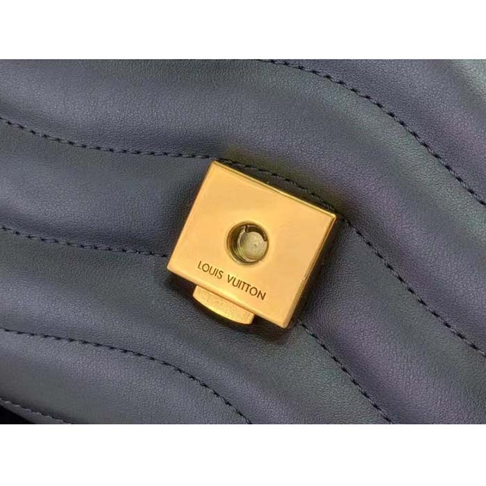 Louis Vuitton LV Women New Wave Chain Bag GM Black Quilted Smooth Calf Leather