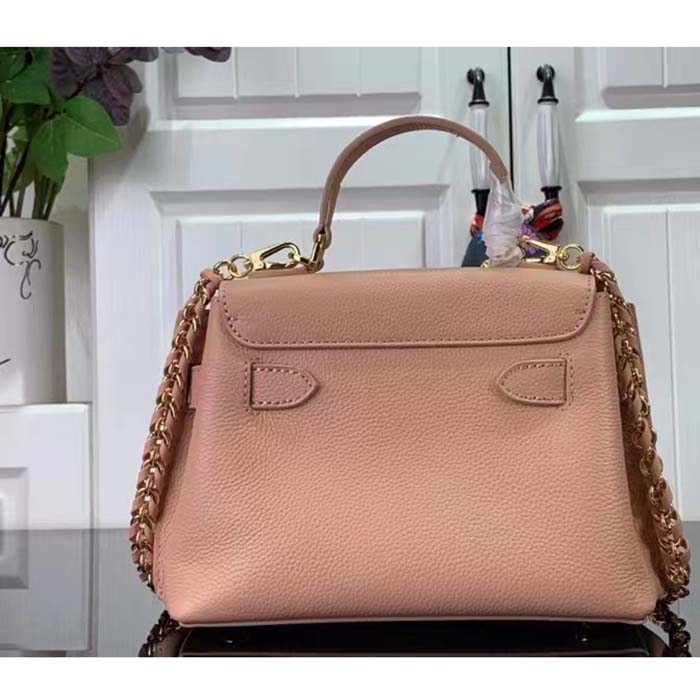 Louis Vuitton LV Women Lockme Ever Mini Handbag Pink Grained Calf Leather