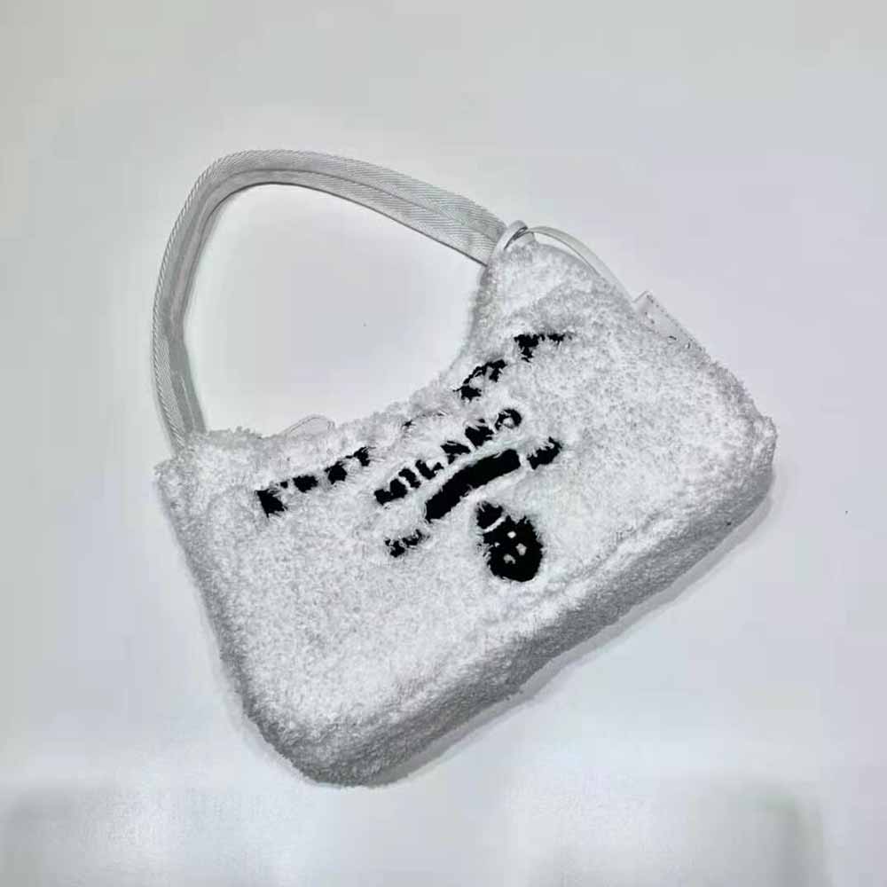 Prada Women Re-Edition 2000 Terry Mini-Bag-White