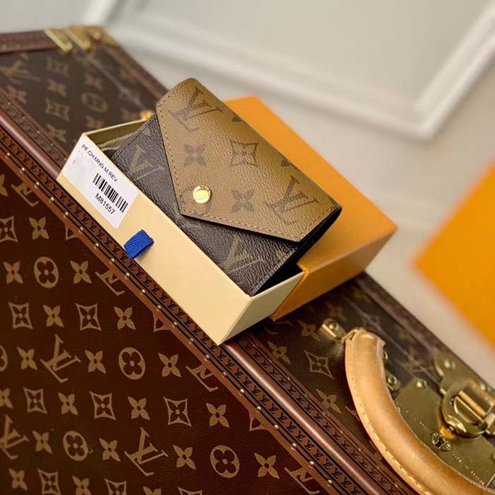 Louis Vuitton LV Unisex Victorine Wallet Brown Monogram Reverse Coated Canvas