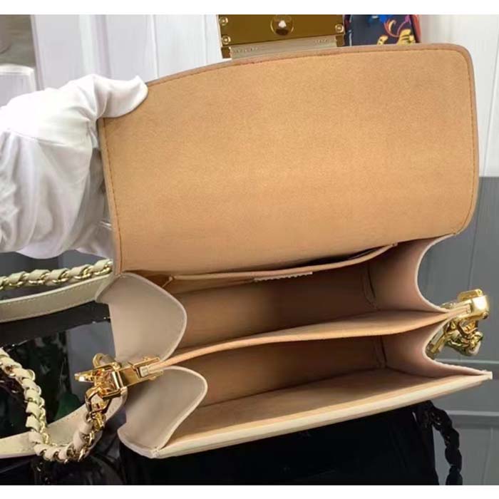 Louis Vuitton LV Women Mini Dauphine Handbag Poivre Brown Epi Grained Cowhide Leather