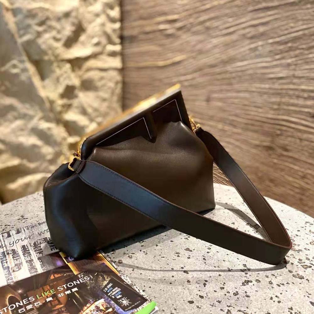 Fendi Women First Medium Nappa Leather Bag-Maroon