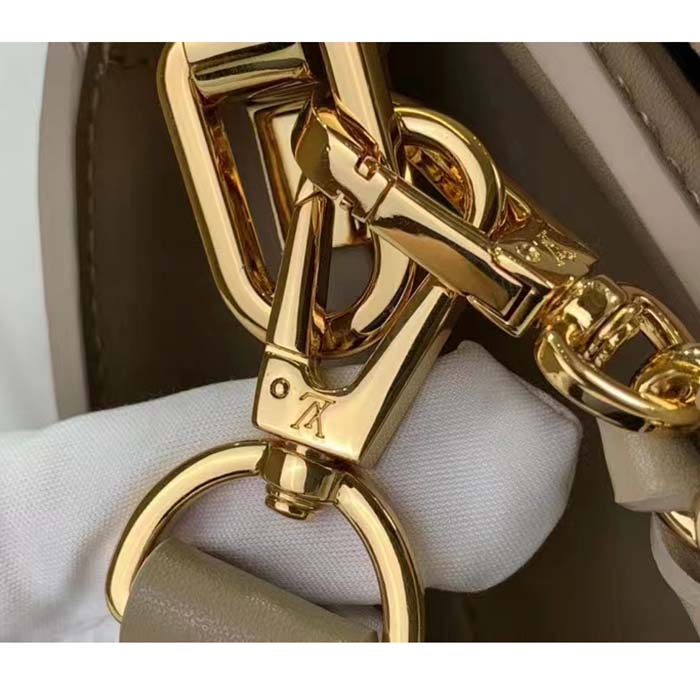 Louis Vuitton LV Women Mini Dauphine Handbag Poivre Brown Epi Grained Cowhide Leather