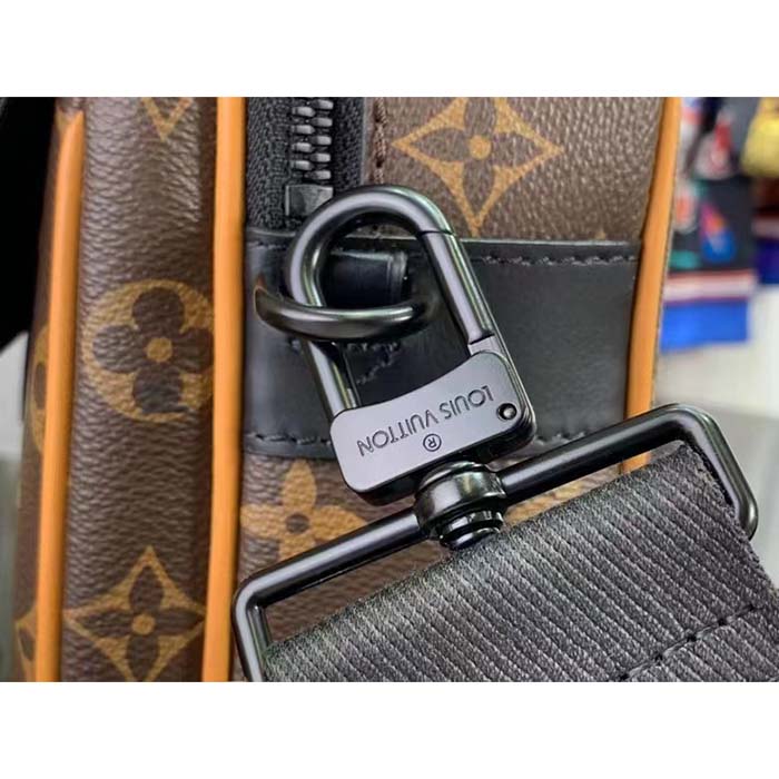 Louis Vuitton LV Unisex S Lock Messenger Radiant Sun Monogram Macassar Coated Canvas