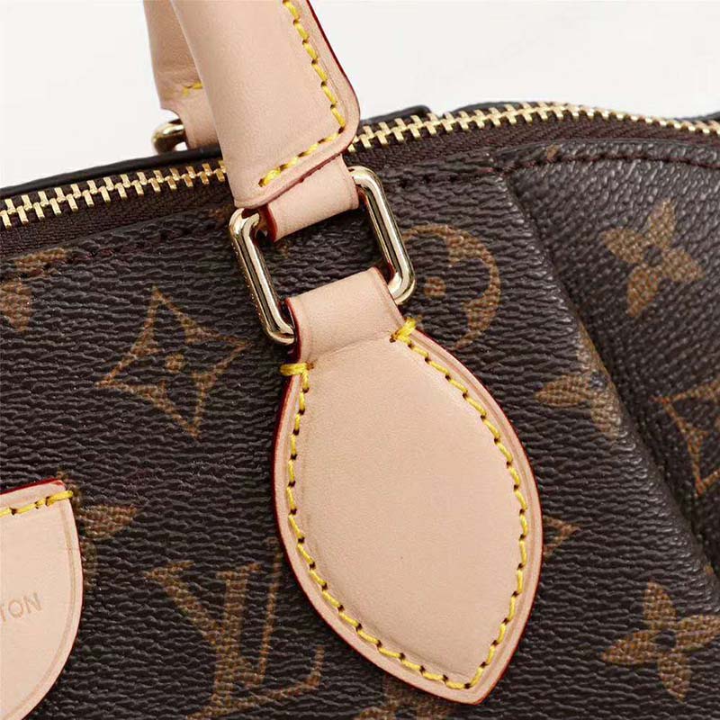 Louis Vuitton LV Women Rivoli MM Handbag in Monogram Coated Canvas-Brown