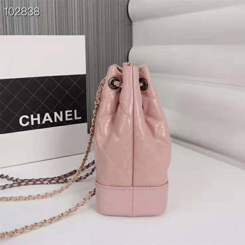 Chanel Women Chanel’s Gabrielle Small Hobo Bag in Aged Smooth Calfskin-Pink