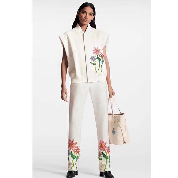 Louis Vuitton LV Unisex LV x YK Neverfull MM Quartz Embossed Grained Monogram Empreinte Cowhide Leather