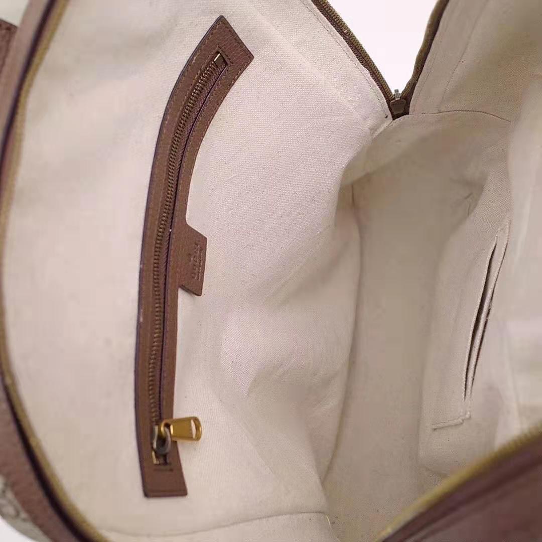 Gucci GG Unisex Ophidia GG Medium Backpack in Beige/Ebony GG Supreme Canvas