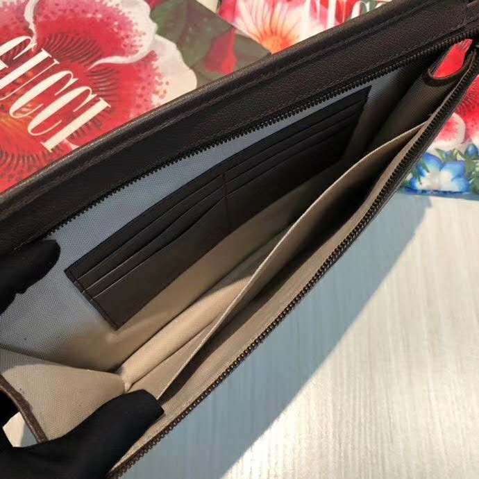 Gucci GG Unisex Ophidia GG Pouch Beige/Ebony GG Supreme Canvas