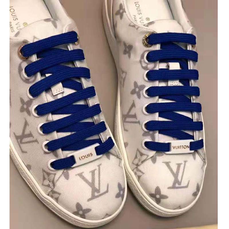 Louis Vuitton LV Women LV Frontrow Sneaker in Monogram-Print Textile-Blue