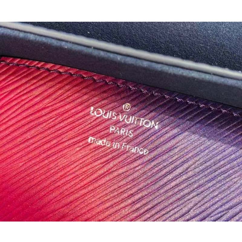 Louis Vuitton LV Women Twist PM Handbag Blue Epi Grained Cowhide Leather