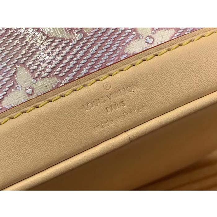 Louis Vuitton LV Women Nano Noé Bucket Bag Pink Monogram Coated Canvas Cowhide Leather