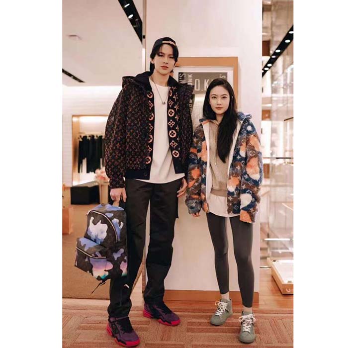 Louis Vuitton LV Unisex Discovery Backpack Sunrise Monogram Eclipse Coated Canvas Cowhide Leather