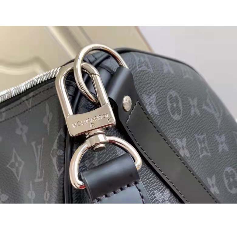 Louis Vuitton LV Unisex Keepall Bandoulière 55 Travel Bag Coated Canvas Cowhide
