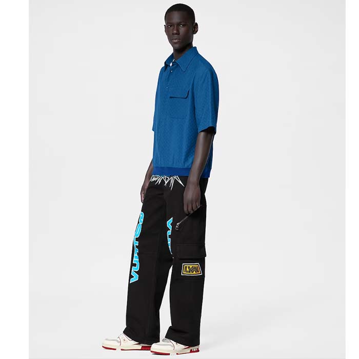 Louis Vuitton Unisex LV Trainer Sneaker Red Grained Calf Leather Rubber Initials