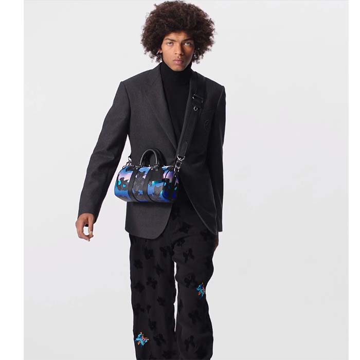 Louis Vuitton LV Unisex Keepall Bandoulière 25 Sunrise Eclipse Reverse Coated Canvas