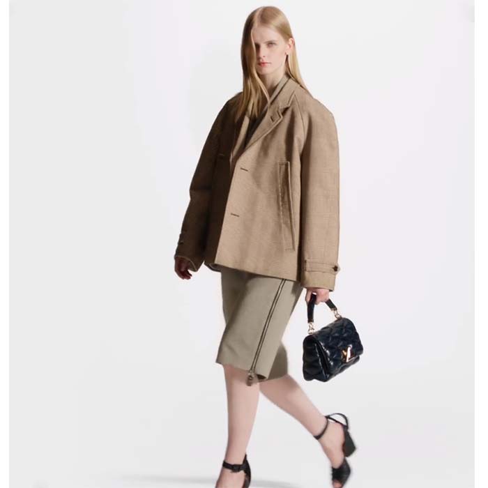 Louis Vuitton LV Women GO-14 MM Navy Blue Lamb Leather Cowhide Leather