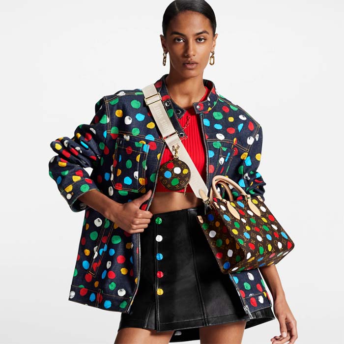 Louis Vuitton Unisex LVxYK OnTheGo PM Monogram Coated Canvas 3D Painted Dots Print