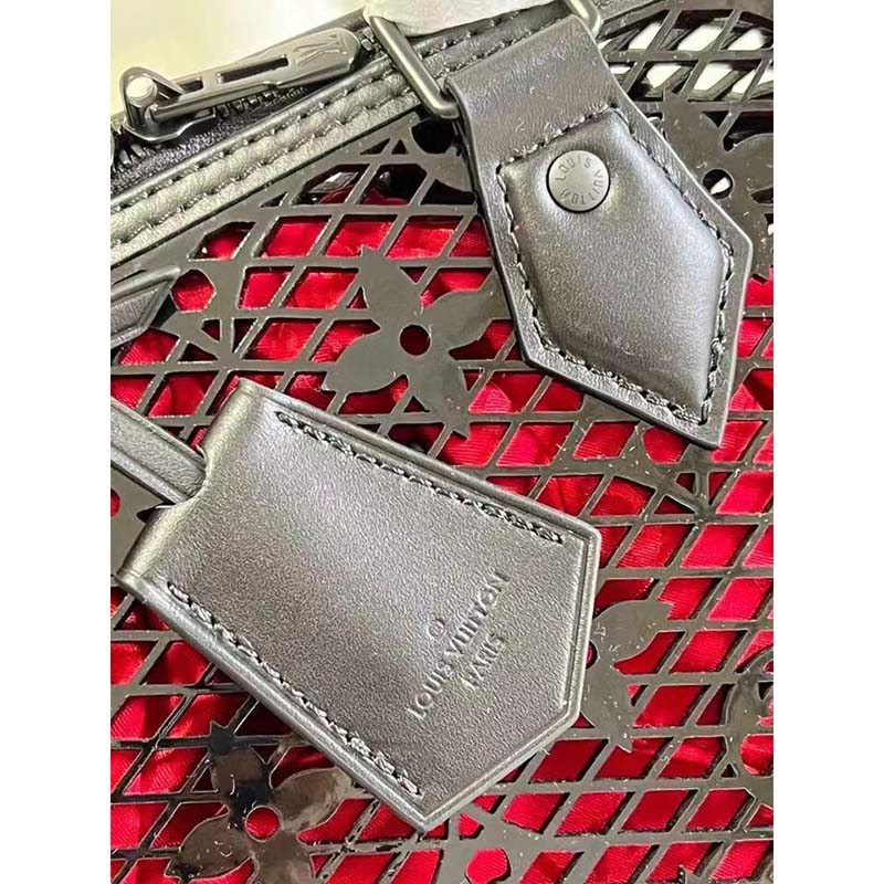 Louis Vuitton LV Women Alma PM Handbag Black Patent Calfskin Cowhide Leather