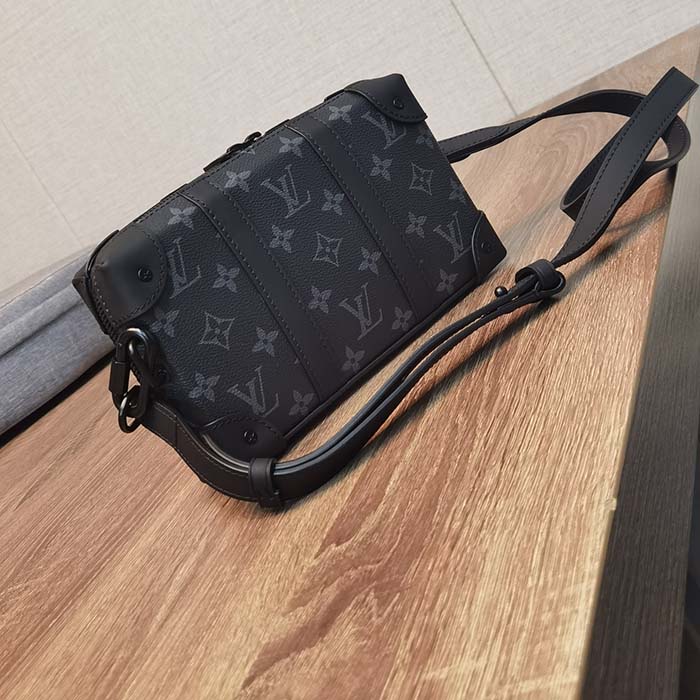 Louis Vuitton LV Unisex Soft Trunk Wearable Wallet Black Monogram Eclipse Coated Canvas
