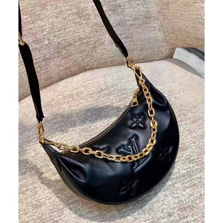 Louis Vuitton LV Women Over The Moon Black Quilted Embroidered Smooth Calf Leather