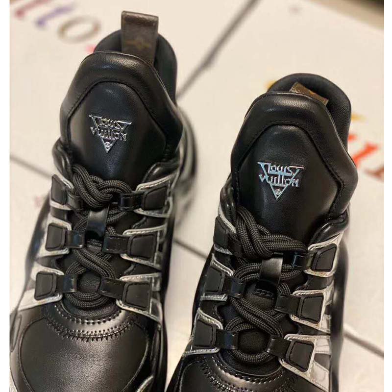 Louis Vuitton LV Women LV Archlight Sneaker in Leather and Technical Fabrics-Black