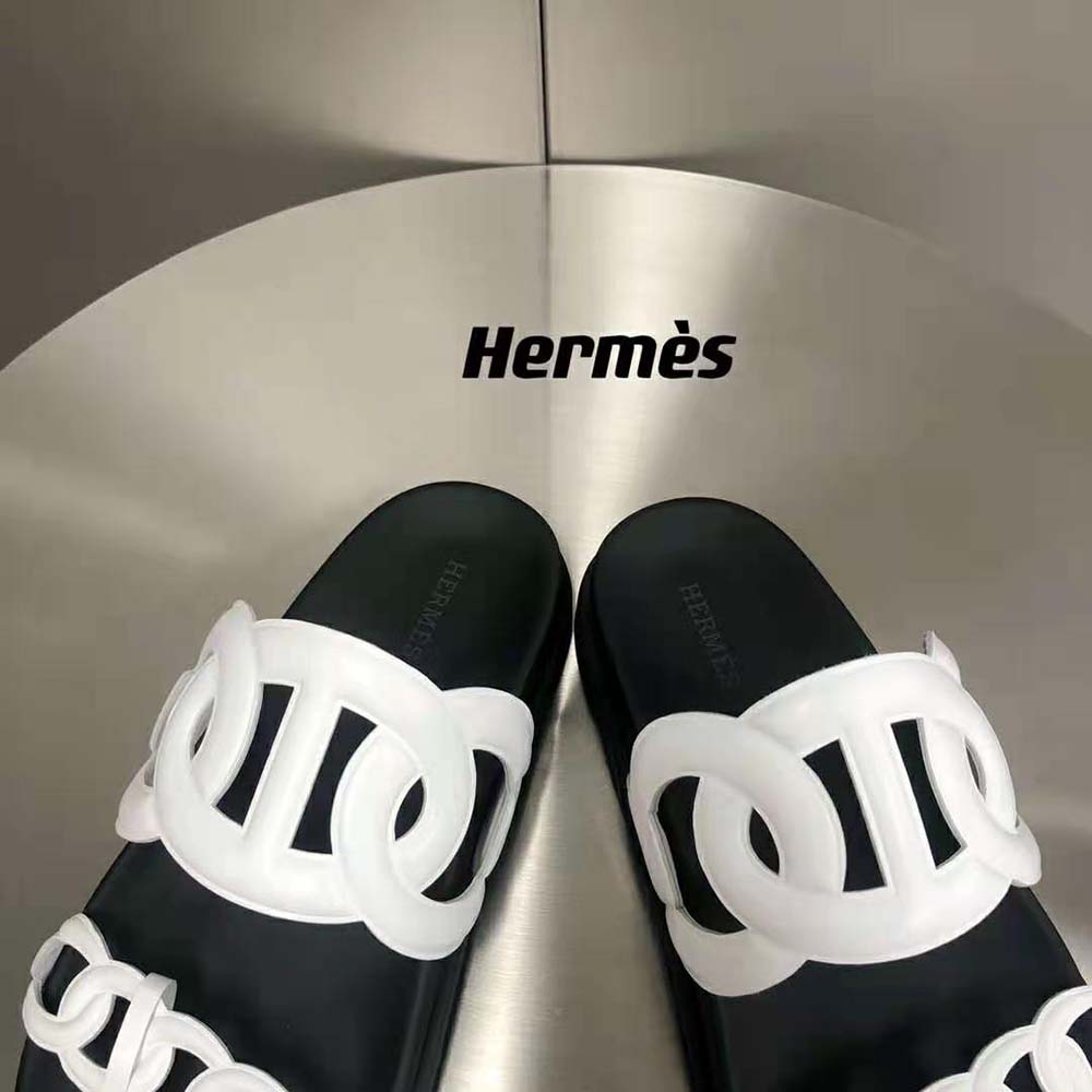 Hermes Women Extra Sandal in Nappa Leather-White