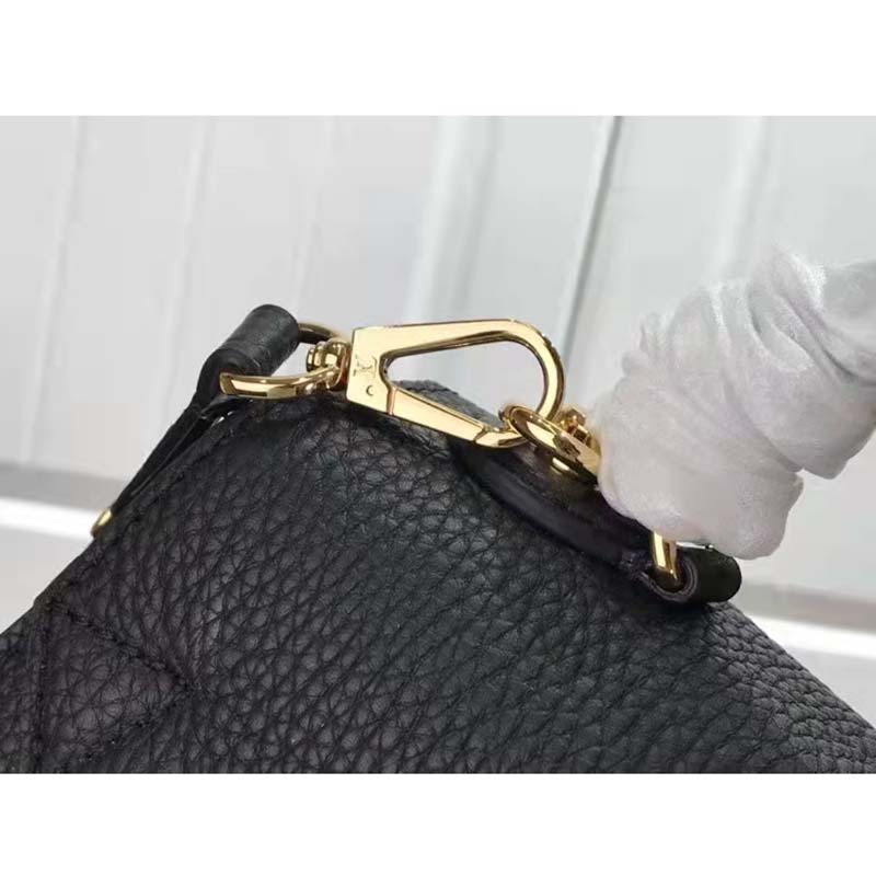 Louis Vuitton LV Women Twist One Handle BB Handbag Black Taurillon Cowhide