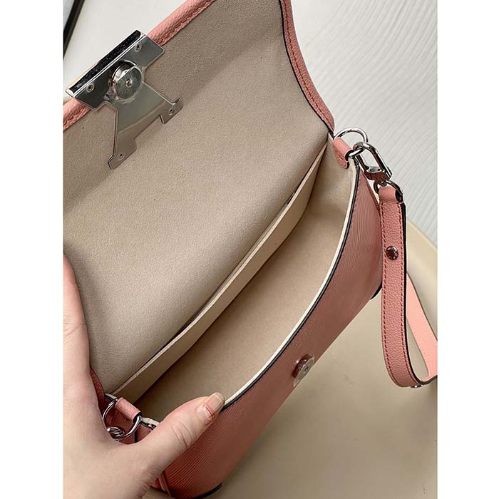 Louis Vuitton LV Women Buci Crossbody Light Pink Epi Grained Smooth Cowhide Leather